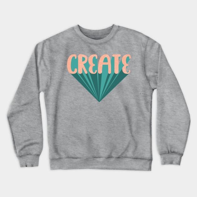 Create 3D lettering font Crewneck Sweatshirt by Shus-arts